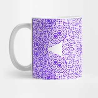 pointillist kaleidoscope in purple Mug